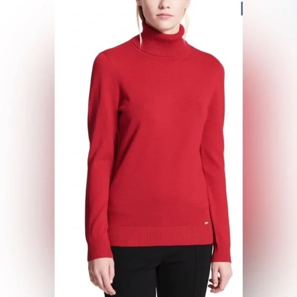 Calvin Klein turtle neck sweater. Women L. Red‎